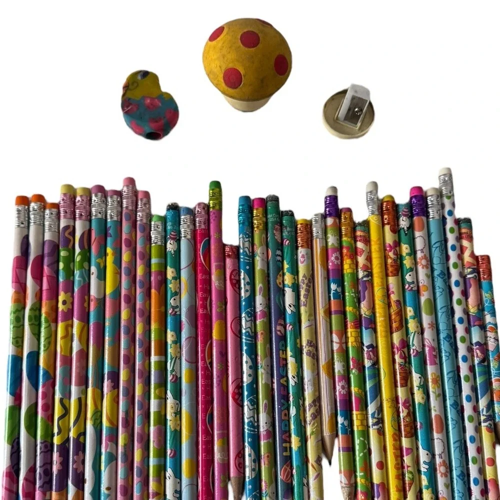 Easter Novelty Pencils Lot Vintage Stationery School Supplies‎ Kids B20Q